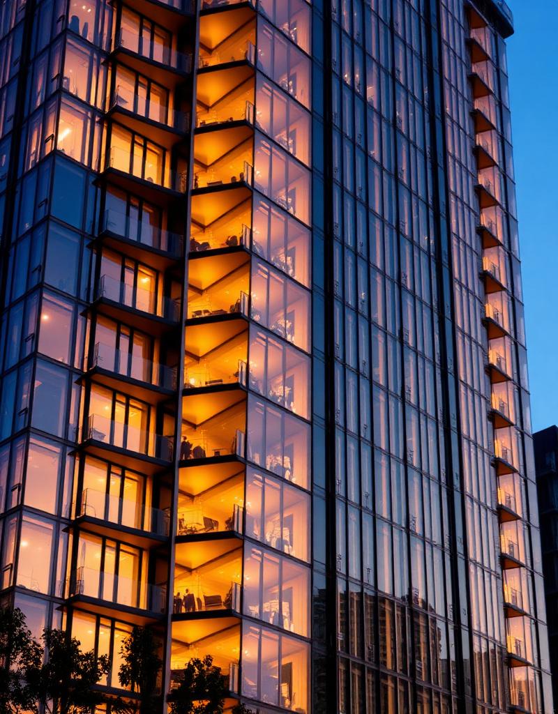 Modern condo building